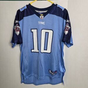 Vintage Tennessee Titans Jake Locker #10 Reebok Jersey XL Blue VTG NFL